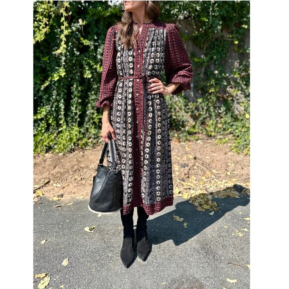 ASH & EDEN Dresses & Skirts - NEW ASH & EDEN Marlow Summer Long Sleeve Midi Dress P6145